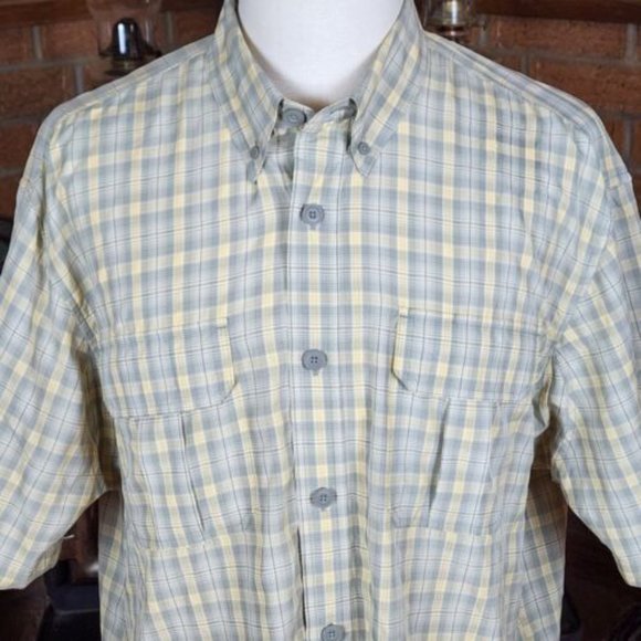 Duluth Trading Co. Vented Fishing Shirt Size XL Yellow Plaid - Picture 5 of 8